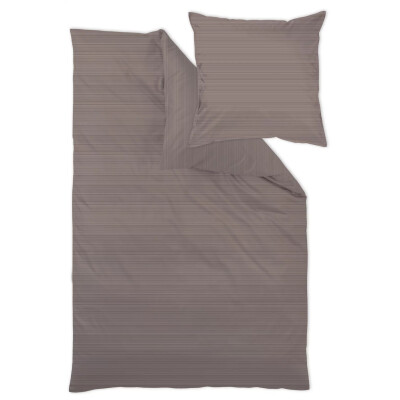 Mako-Brokat-Satin Bettwäsche - Curt Bauer Bente 200x200 + 2x80x80 cm-0256 chocolate