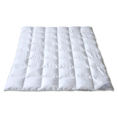 Daunen-Bettdecke - Leicht Kassettenbett - Ganzjahres-Bettdecke - Verse Smaragd weiß,155x220 cm